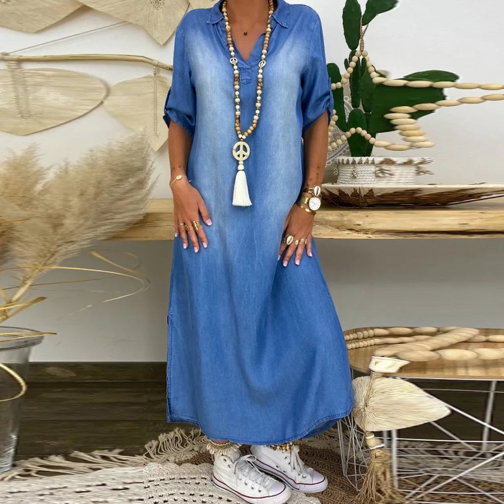 LEA | Abito Lungo Stile Jeans