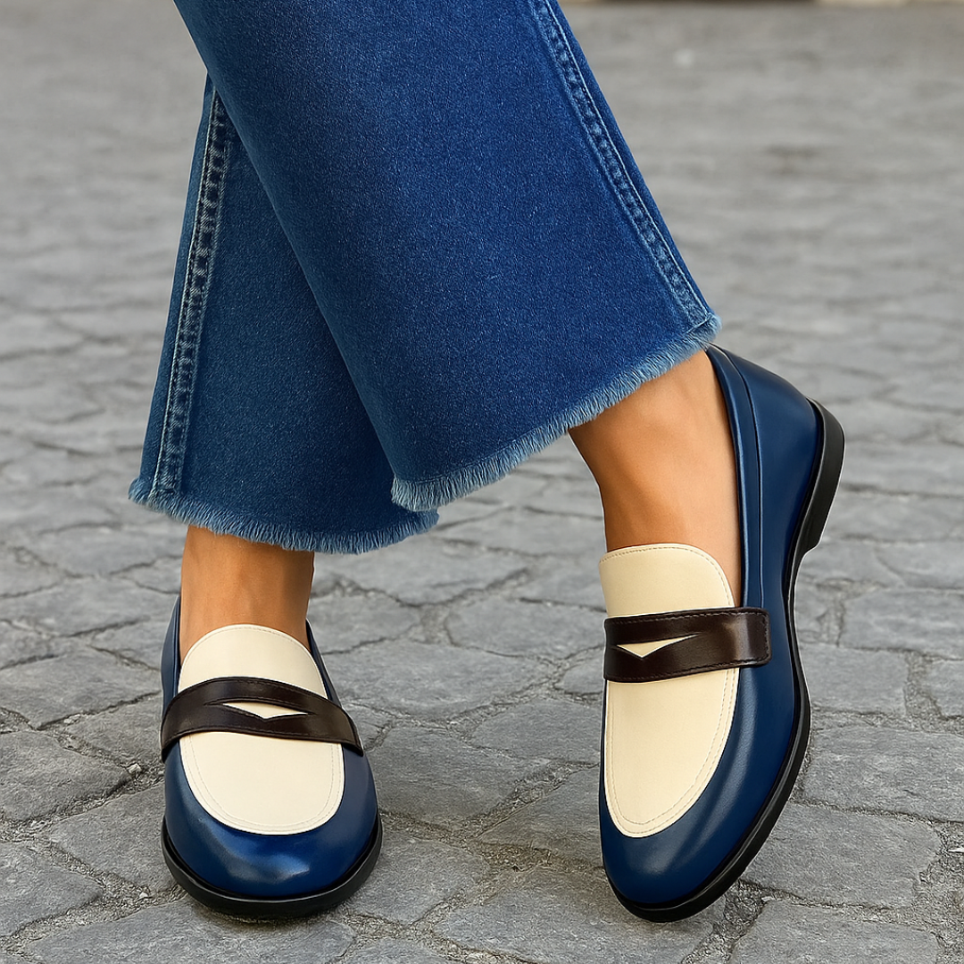 Antonia - Mocassino Tricolore Lucido