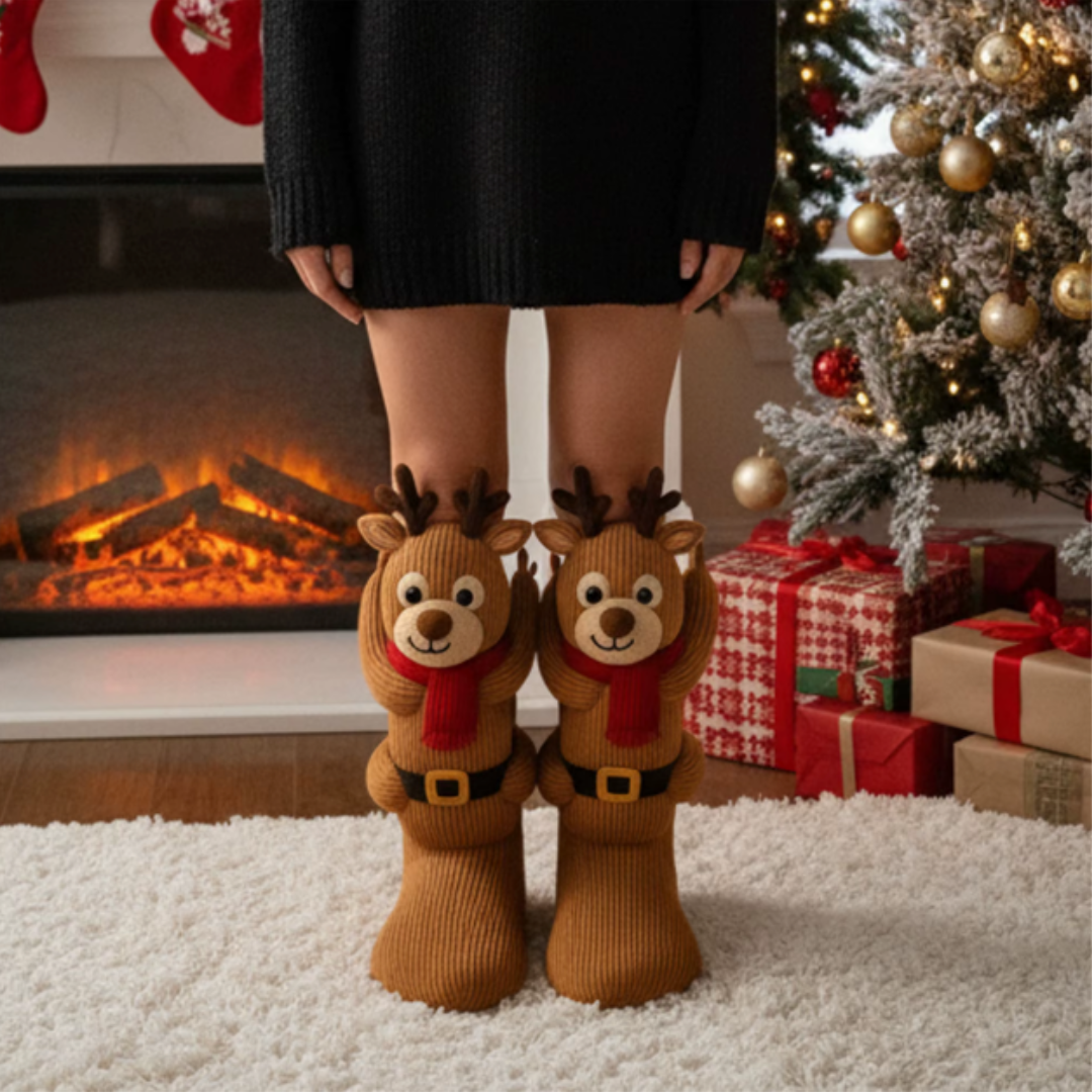 Calzini Natalizi™ | Morbidi Calzini con Design 3D Festivo