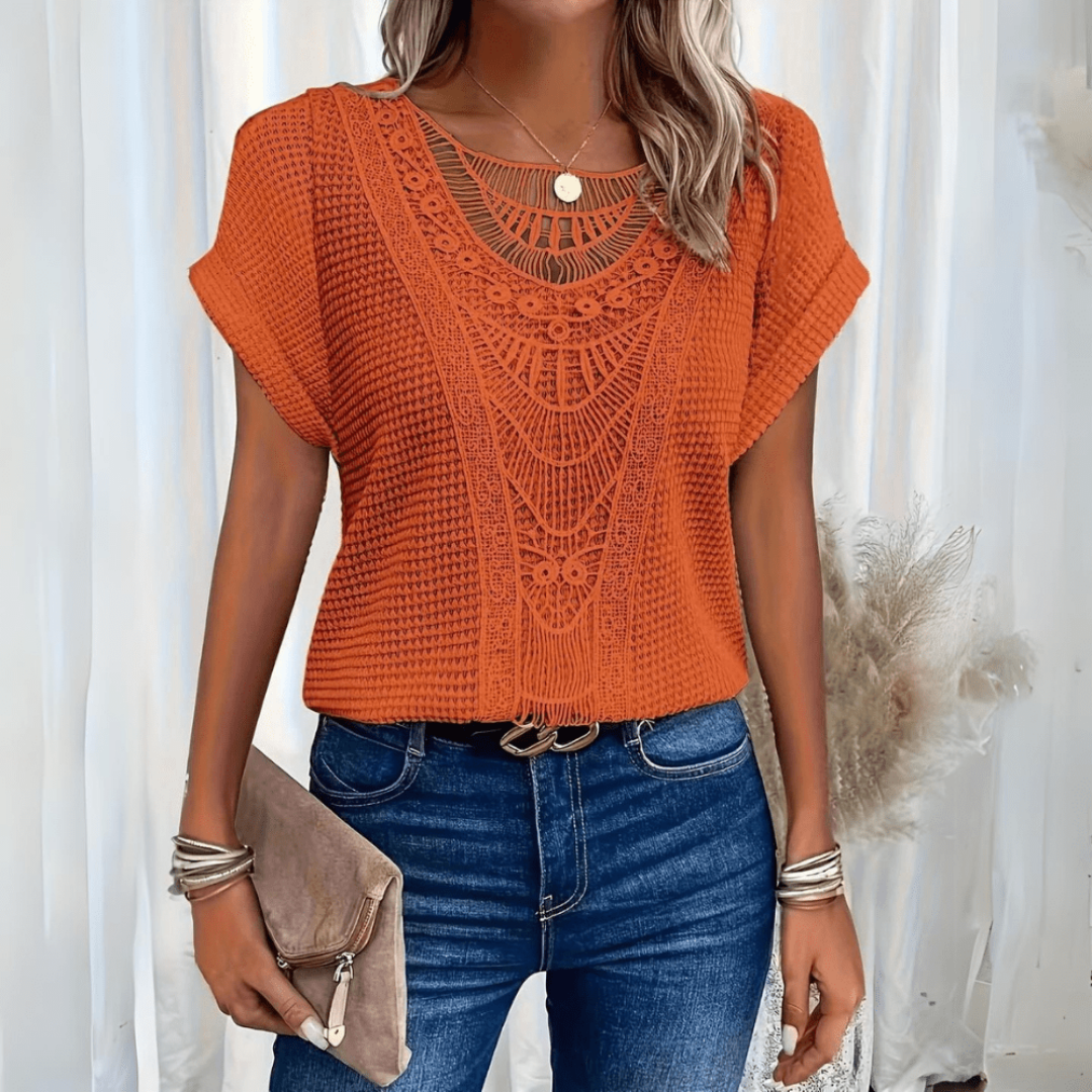 Quirina | Elegante blusa semplice estiva