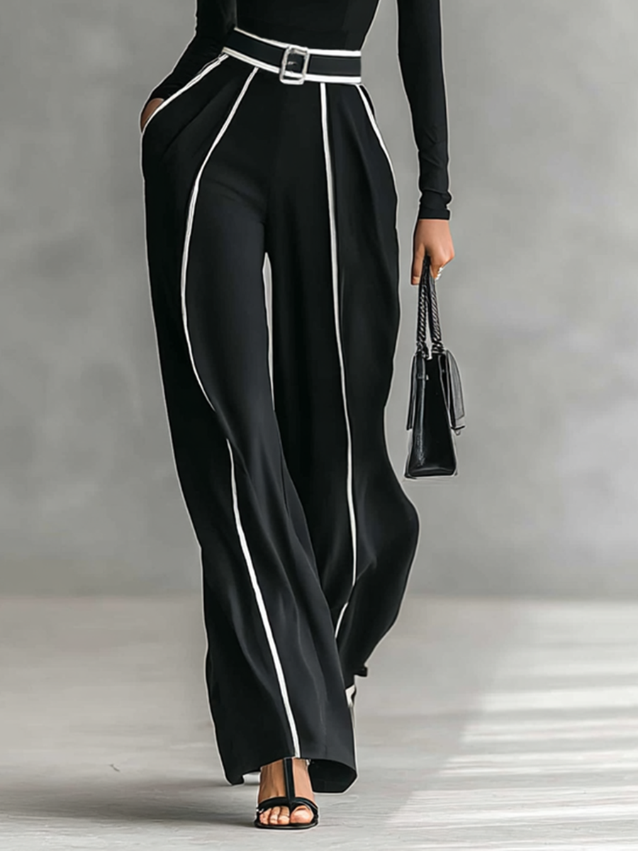 Elena | Completo 2 pezzi – Dolcevita & Pantaloni con cintura