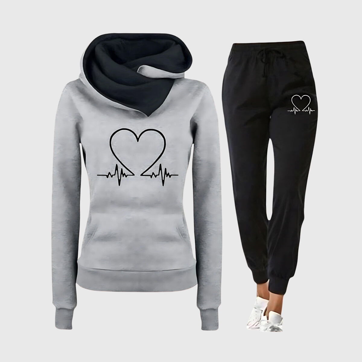 Giulia™ | Set Sportivo Comodo con Stampa Cuore