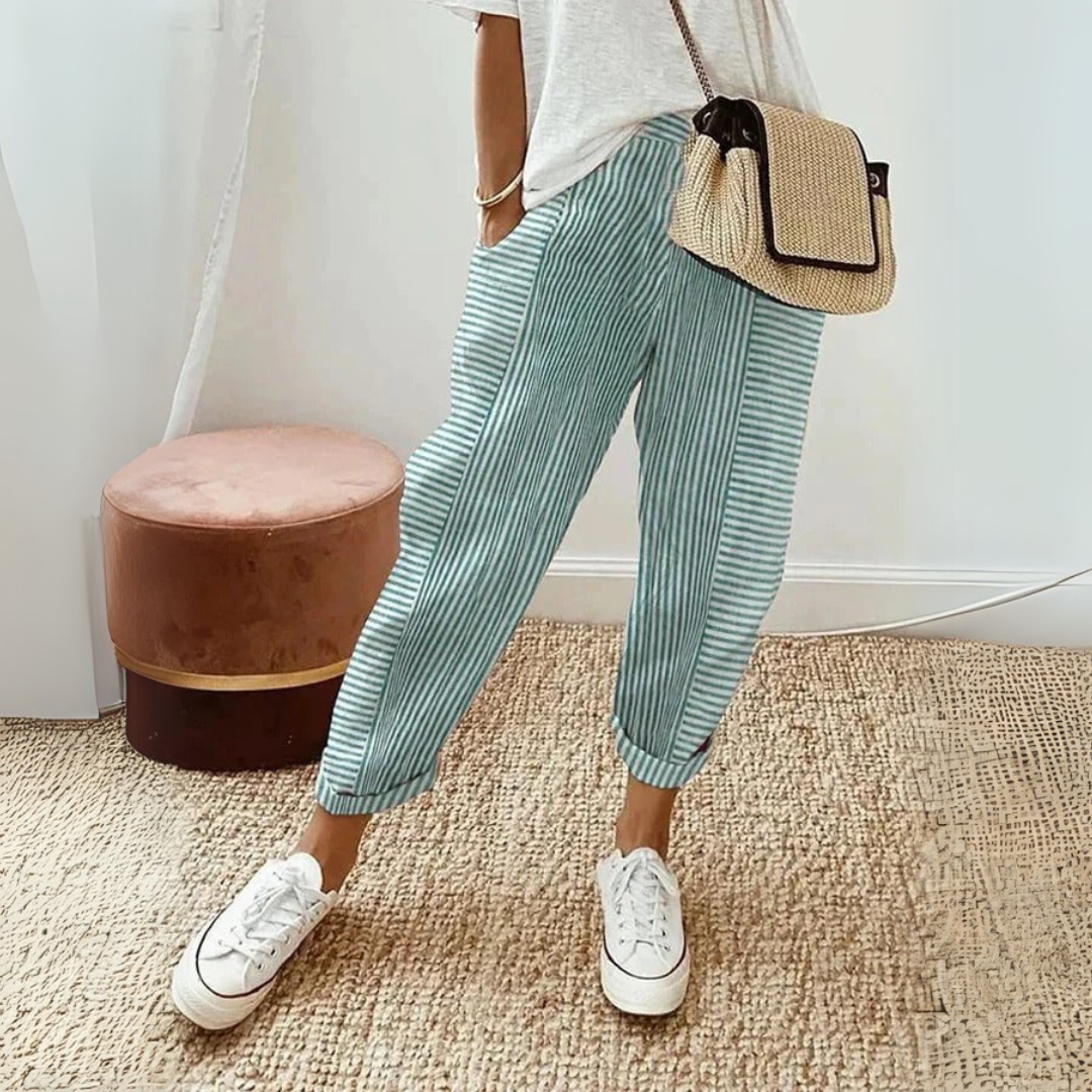 Minerva | Pantaloni a righe da donna