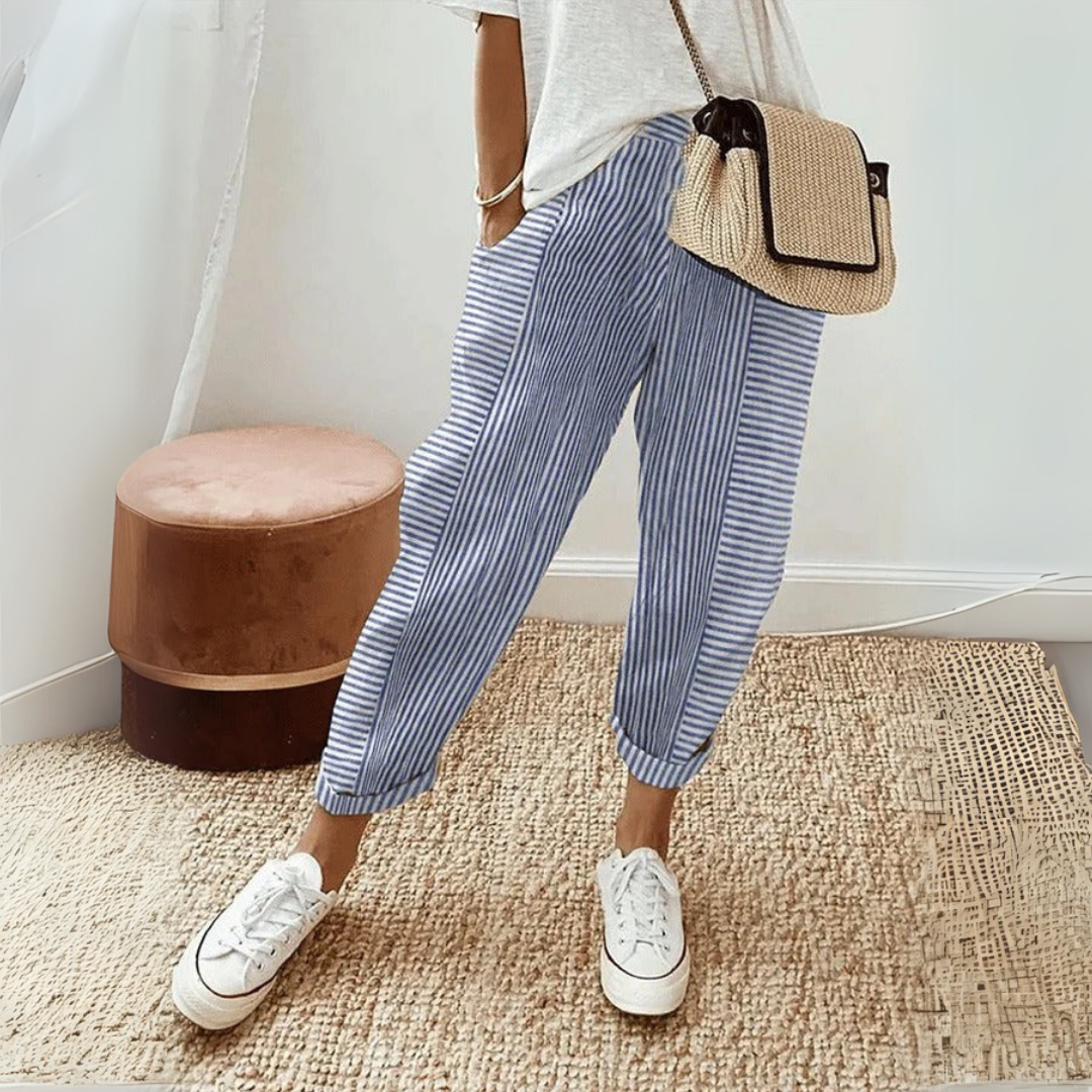 Minerva | Pantaloni a righe da donna