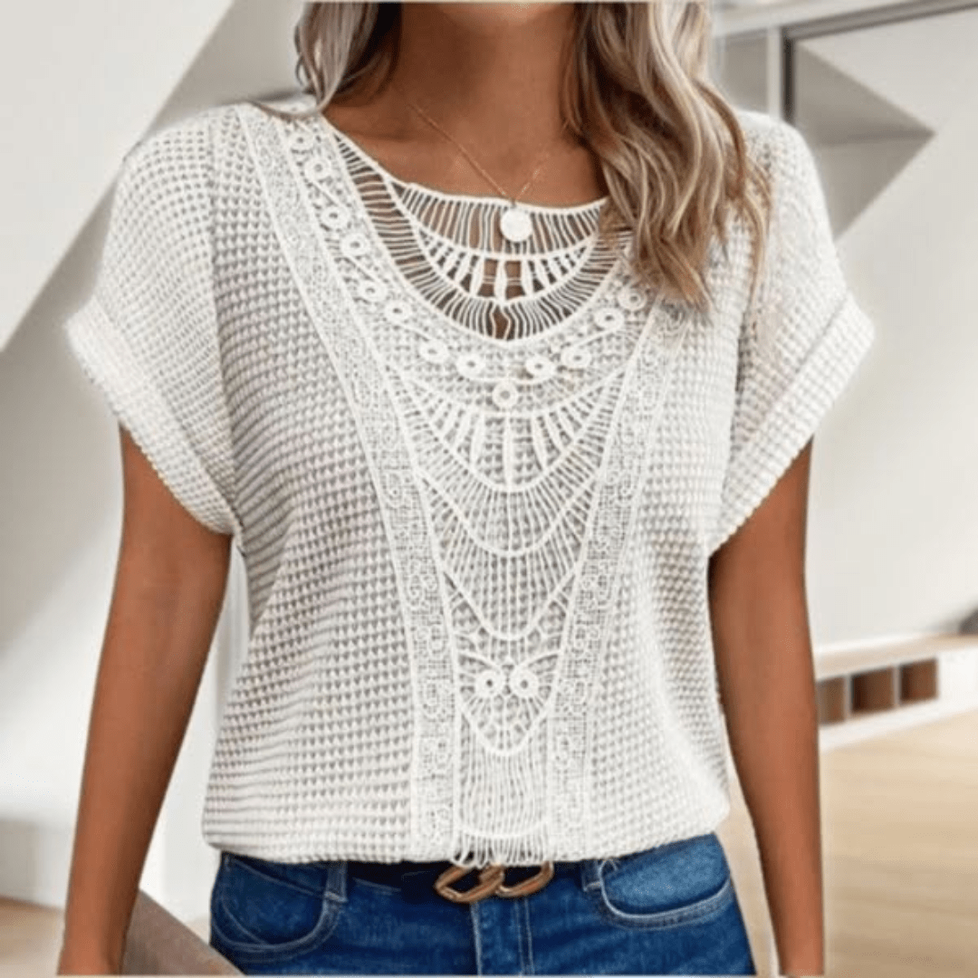 Quirina | Elegante blusa semplice estiva