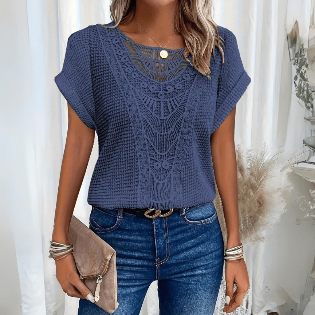 Quirina | Elegante blusa semplice estiva