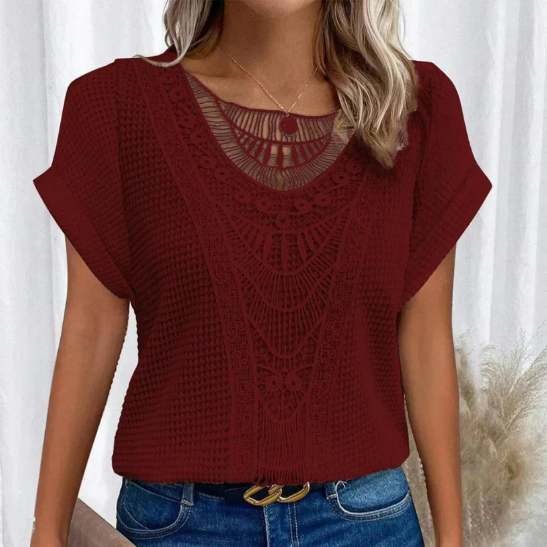 Quirina | Elegante blusa semplice estiva