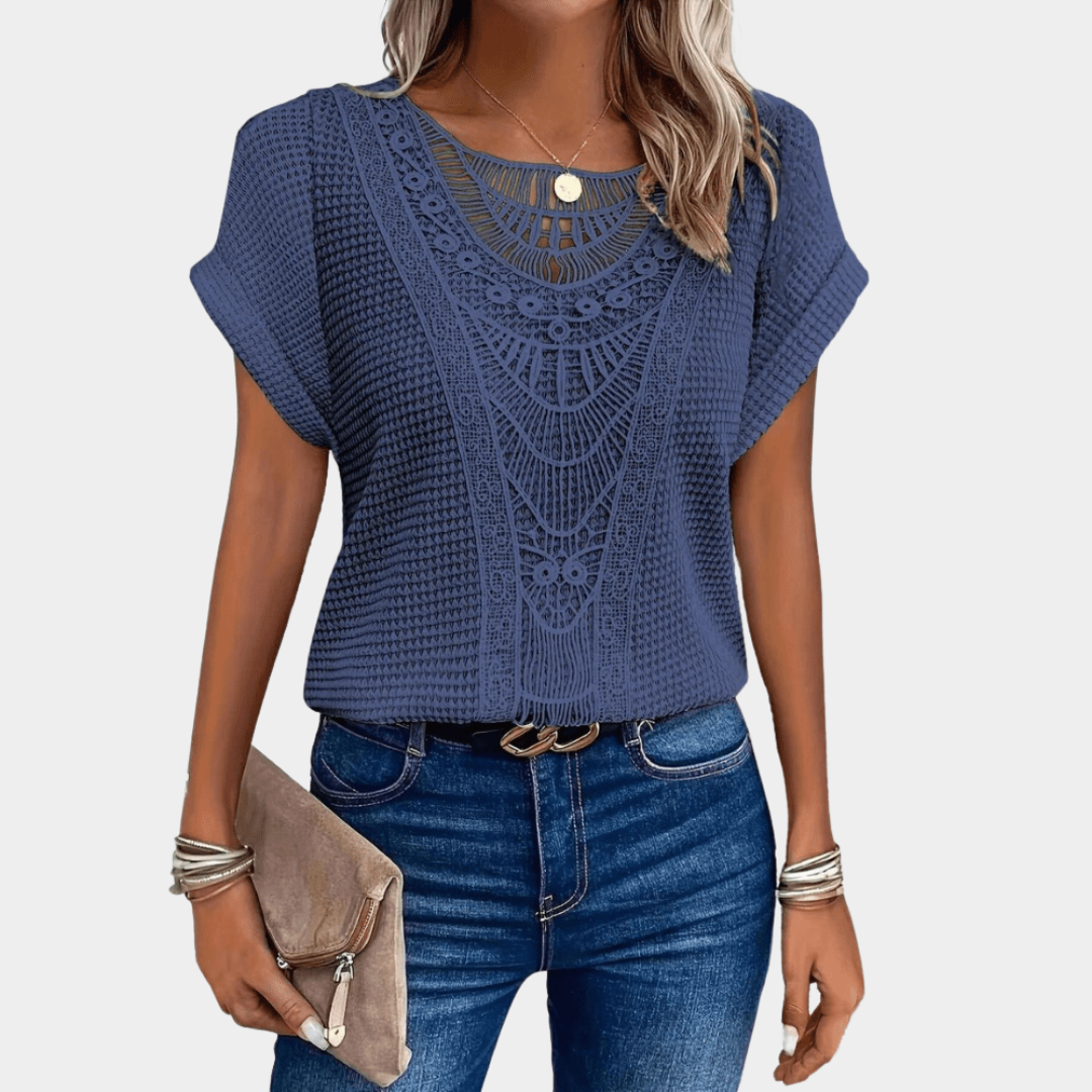 Quirina | Elegante blusa semplice estiva