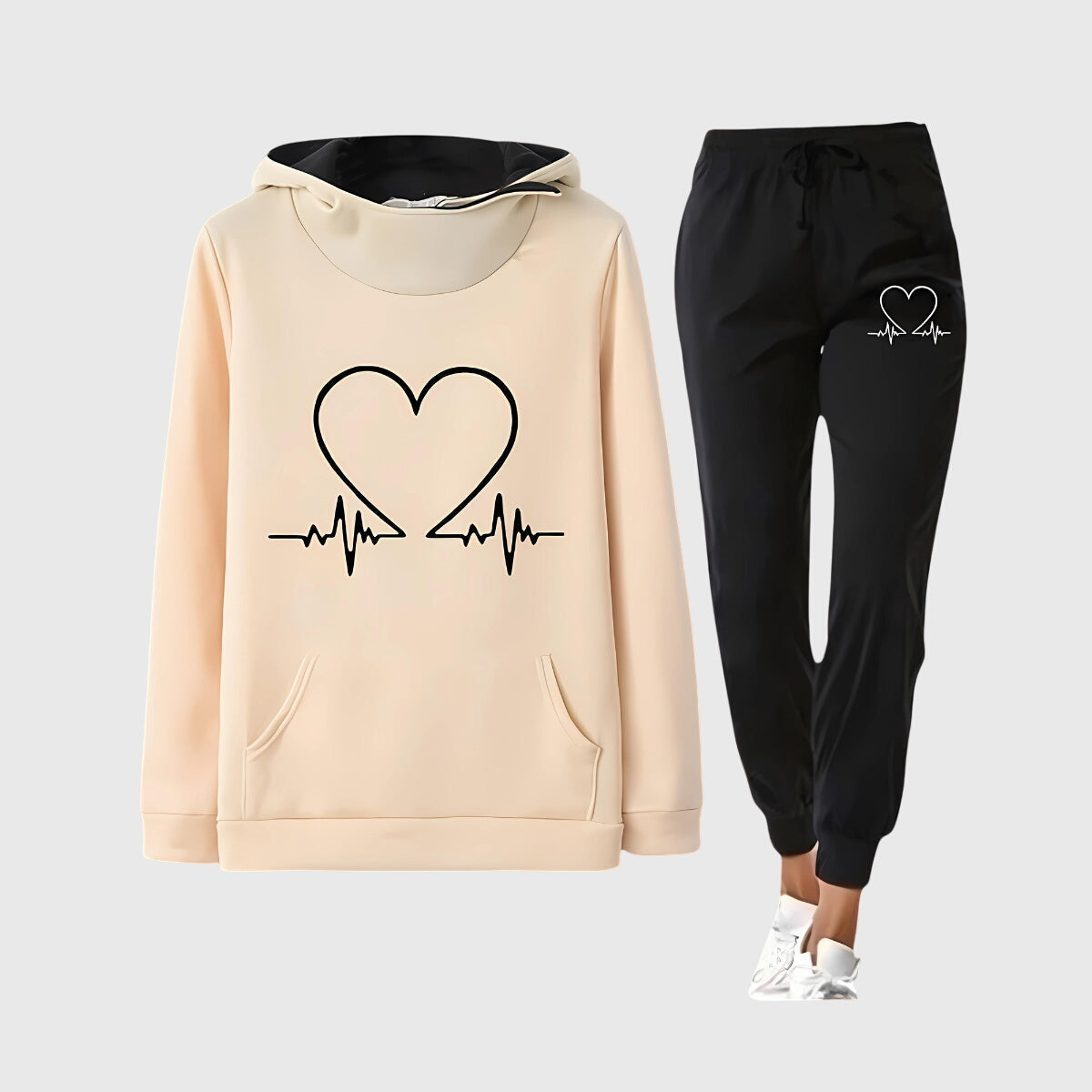 Giulia™ | Set Sportivo Comodo con Stampa Cuore