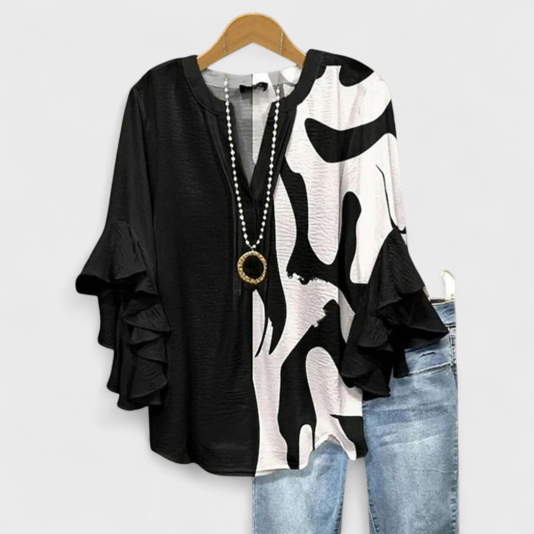 Isabella - Blusa con Fiori Eleganti
