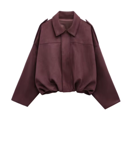 Giada™ | Giacca in Pelle Scamosciata Oversize