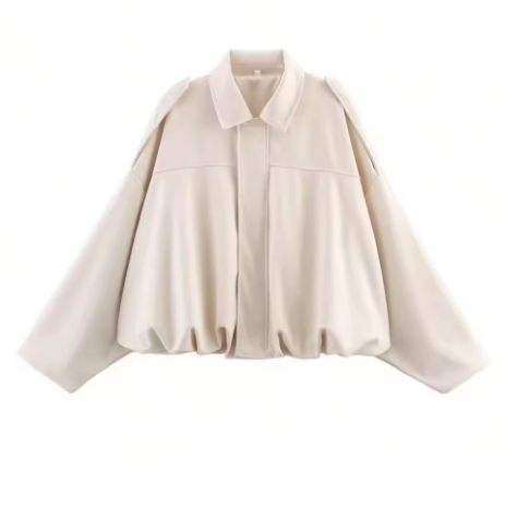 Giada™ | Giacca in Pelle Scamosciata Oversize