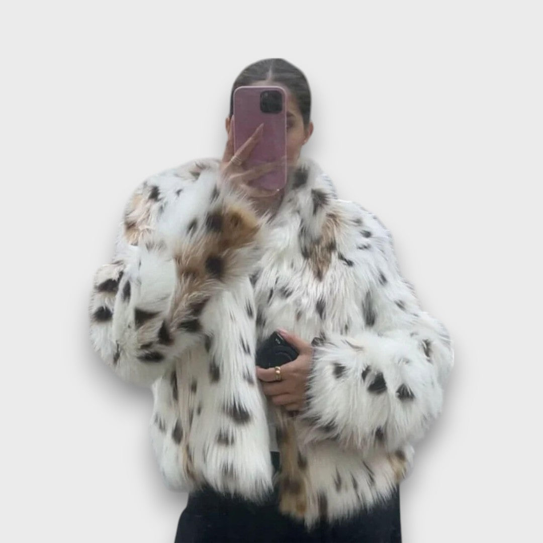 Leoline – Giacca in pelliccia sintetica con design animale