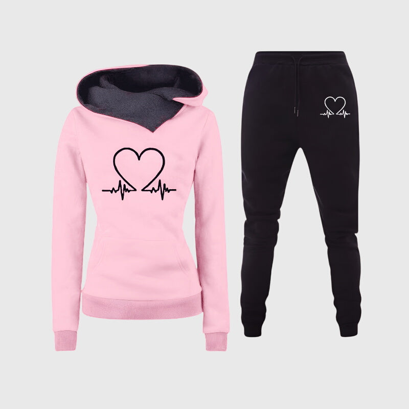 Giulia™ | Set Sportivo Comodo con Stampa Cuore