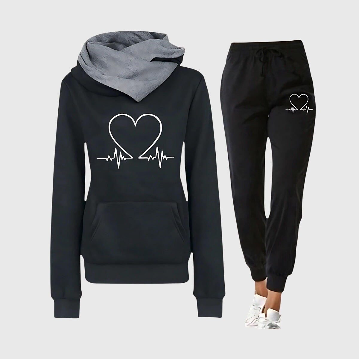 Giulia™ | Set Sportivo Comodo con Stampa Cuore