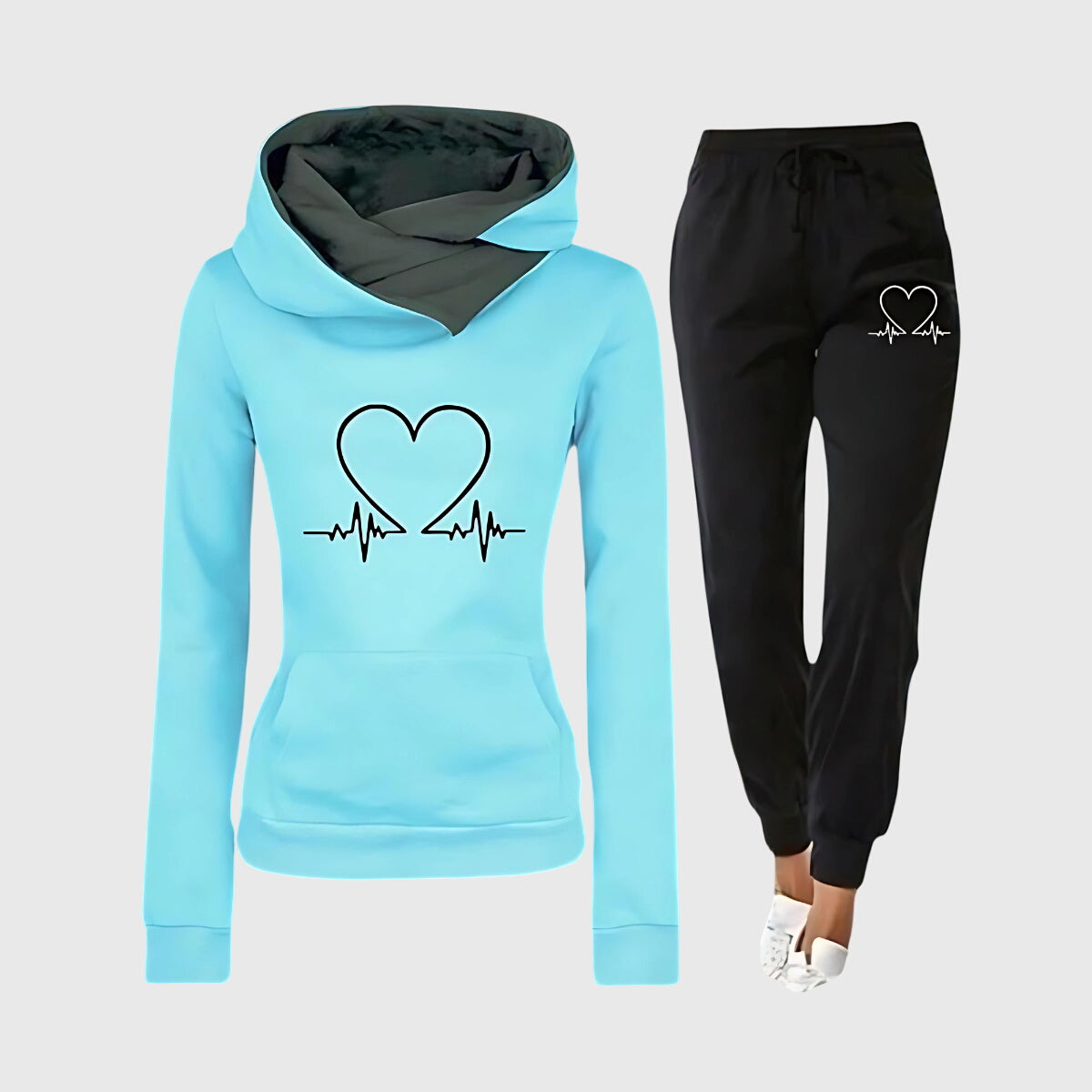 Giulia™ | Set Sportivo Comodo con Stampa Cuore